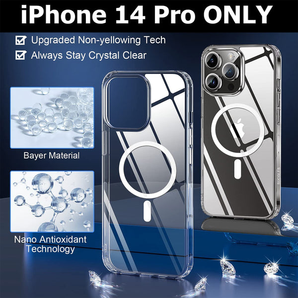 Magsafe Compatible Clear case for iPhone 14 Pro