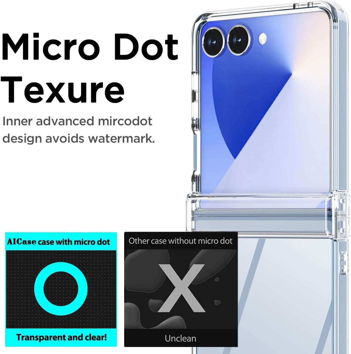 Clear Hinge Protection Case for Samsung Galaxy Z Flip 7