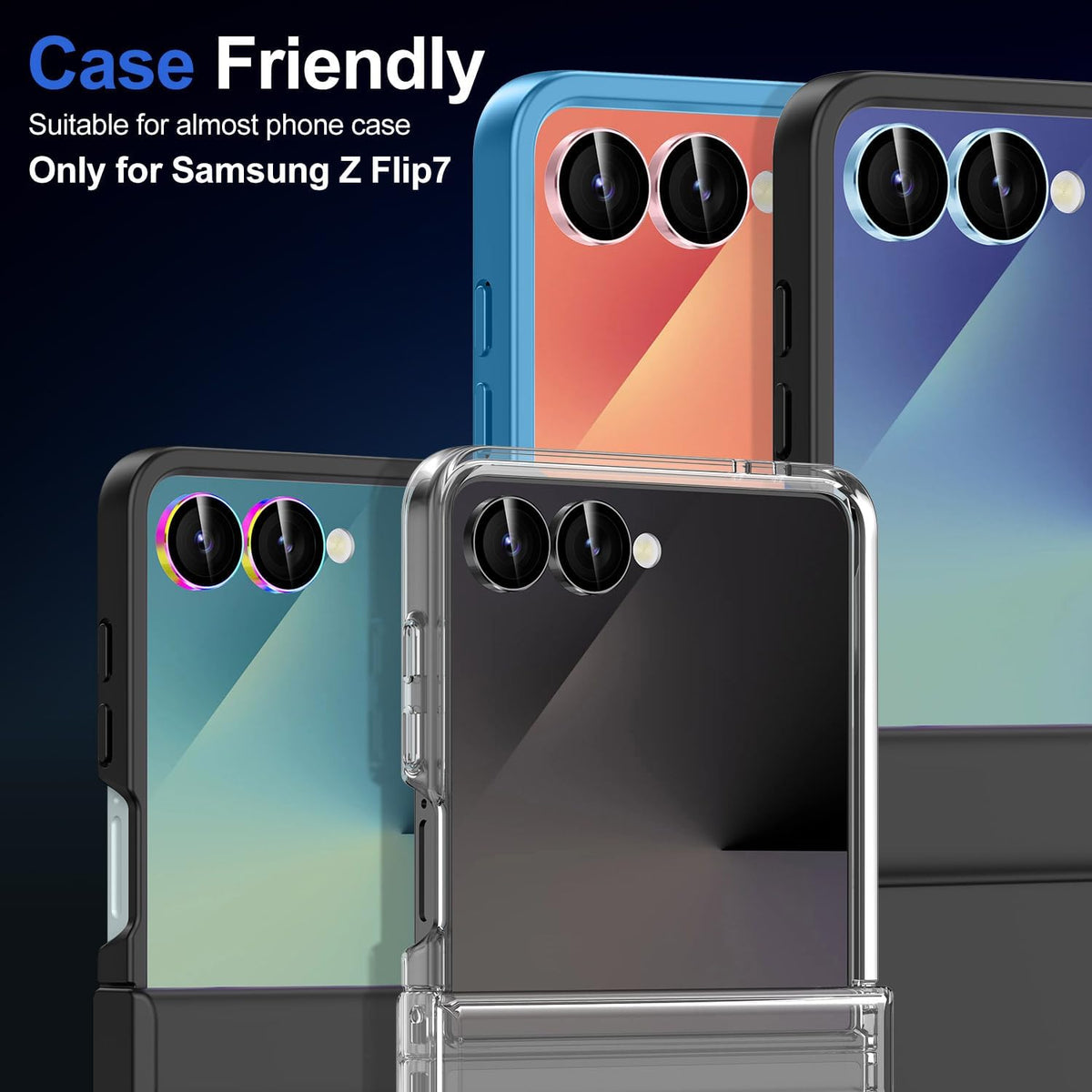 Camera Lens Protector Alloy Frame for Z Flip 7