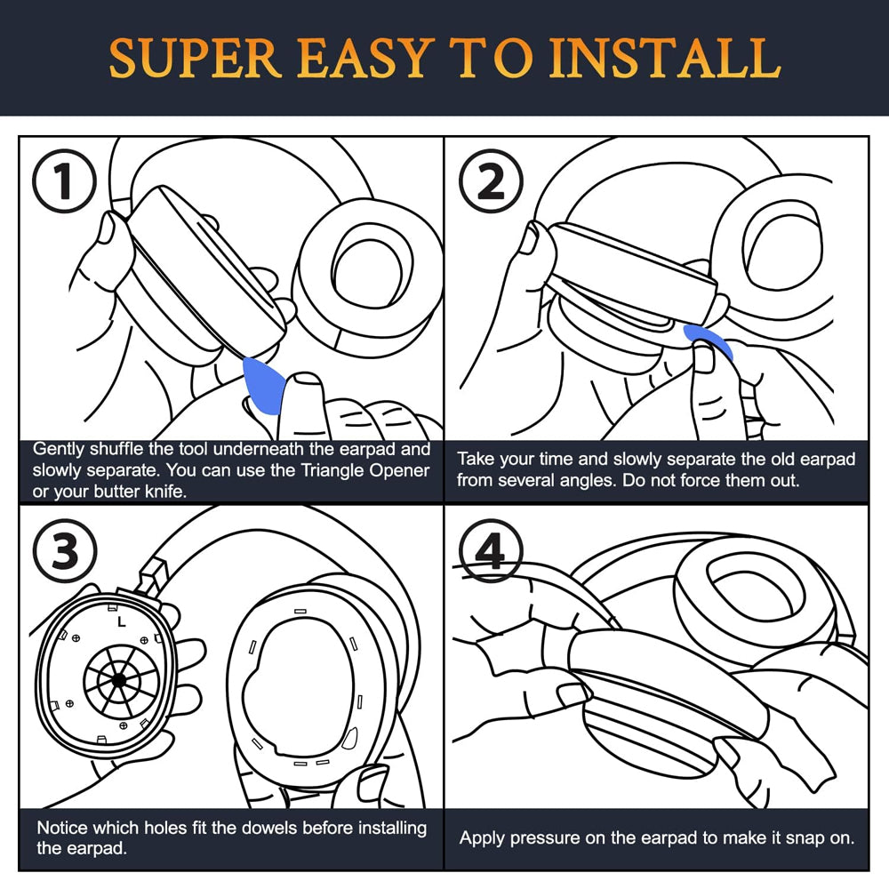 Earphone Pad Replacements for JBL Tune 600BTNC