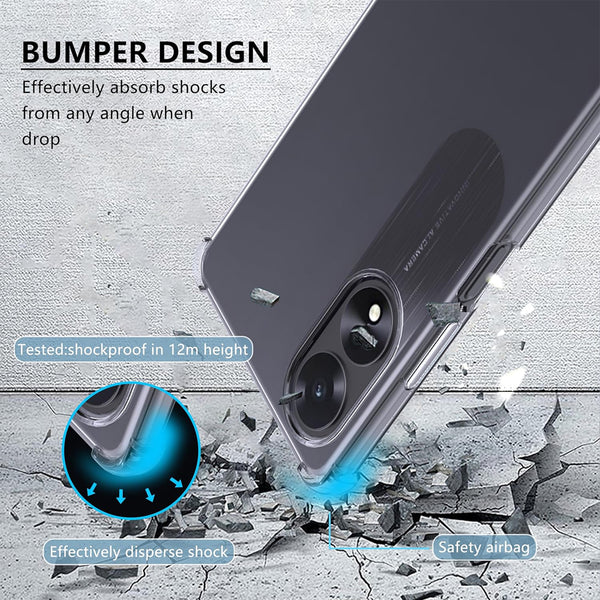 Bumper Hard Clear Case for OPPO A38