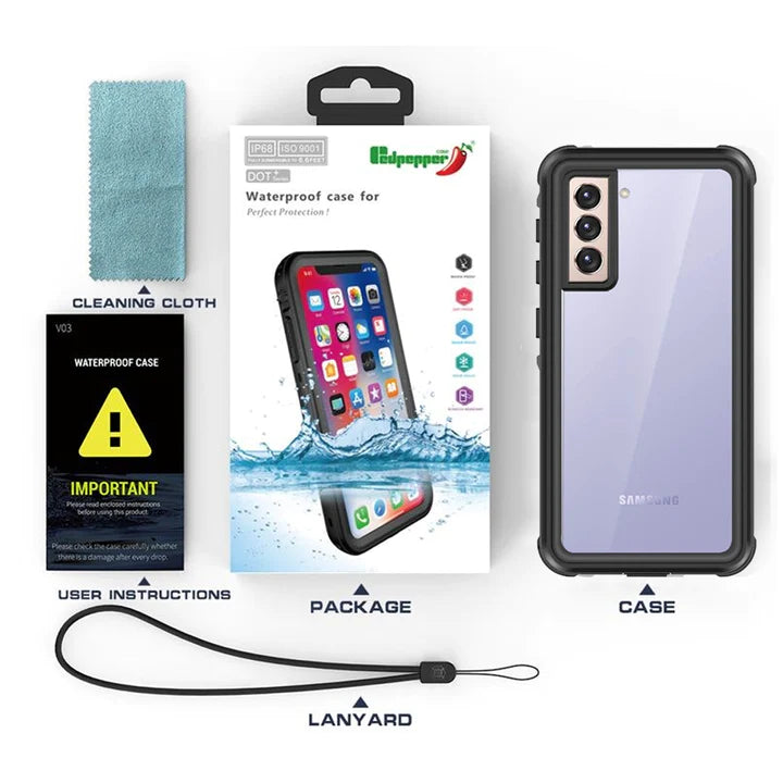 Samsung A14 Waterproof Case Redpepper