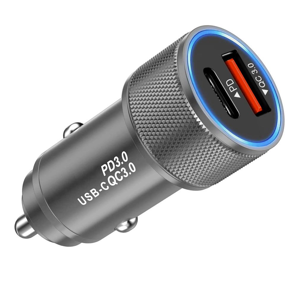 iPhone 14 Compatible Fast Car Charger USB-C 18W with Lightning cable