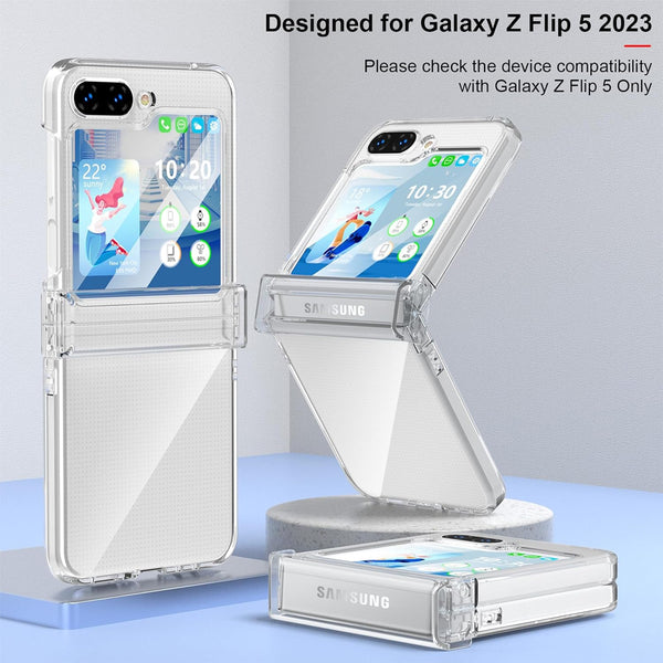 Clear Hinge Protection Case for Samsung Galaxy Z Flip 5