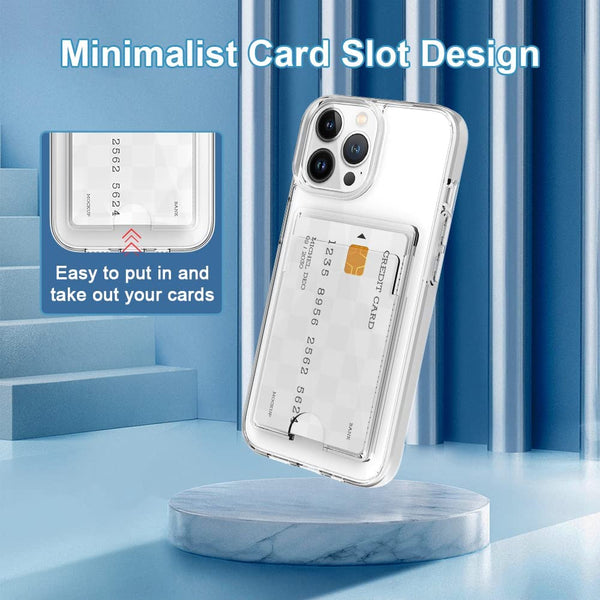 Clear Wallet Card Case for iPhone 14 Pro