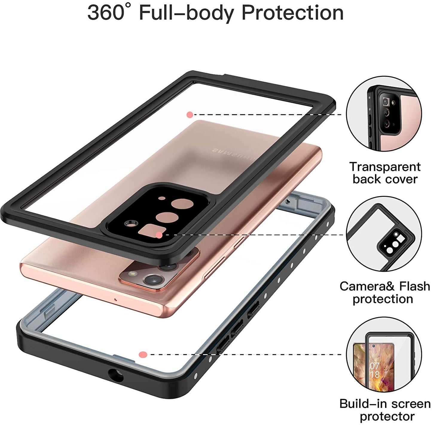 Redpepper Waterproof case for Samsung Galaxy Note 20 Ultra