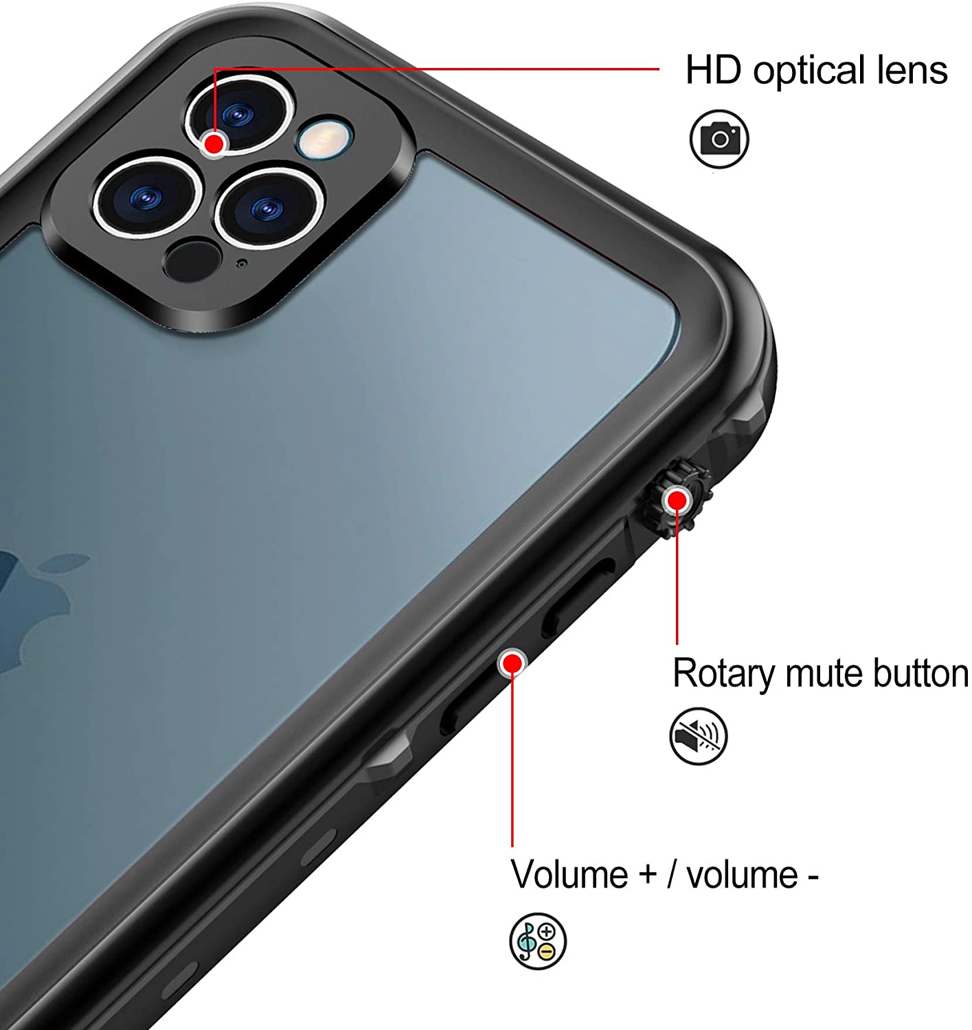 Redpepper Waterproof case for iPhone 12 Pro