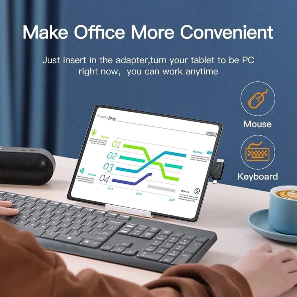 Kuulaa OTG Data Transfer Adapter Type C + Micro USB to USB 3.0