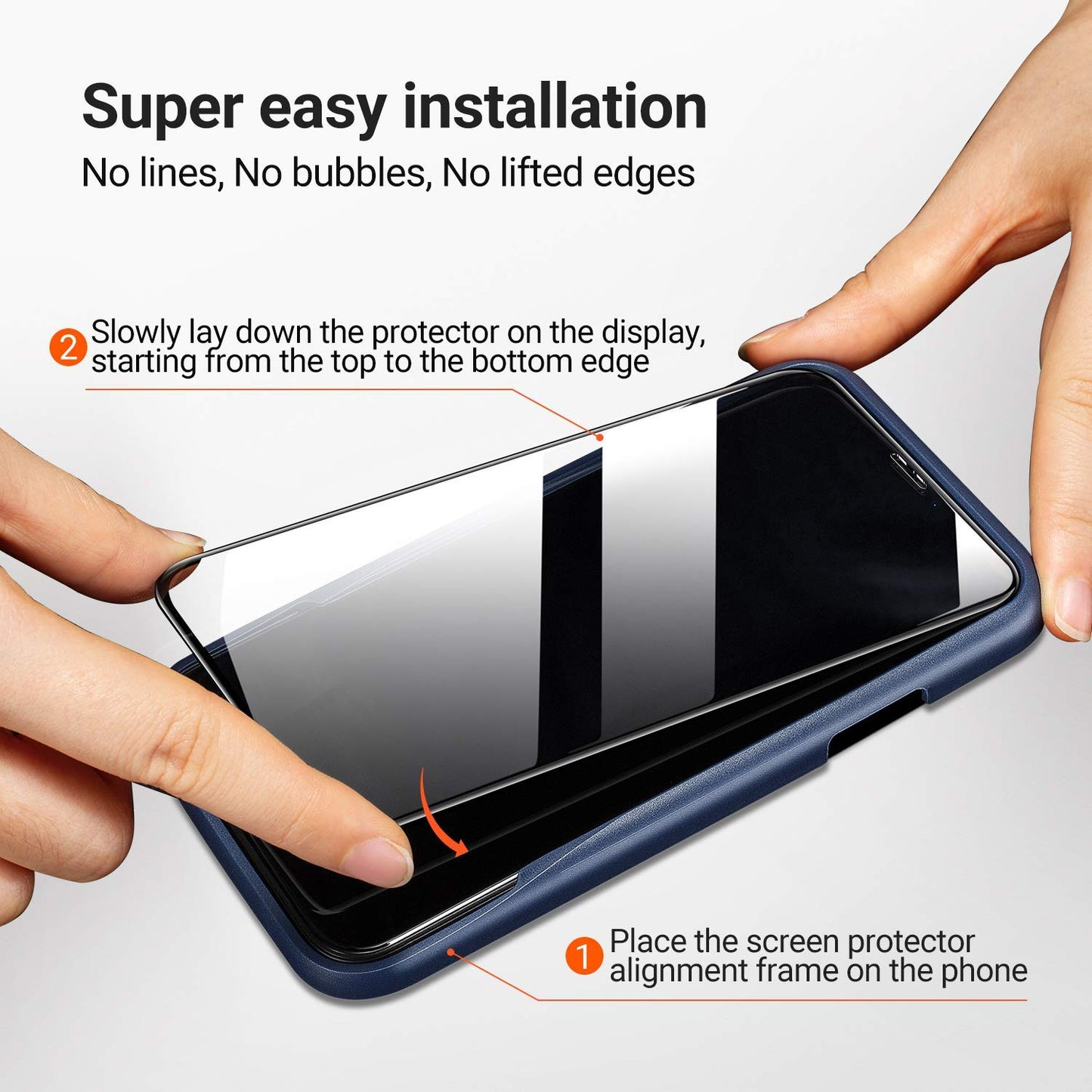 Full Glass Screen Protector for iPhone 11 Pro - White