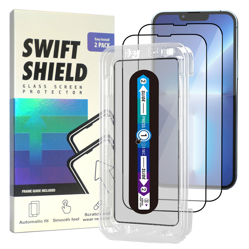 iPhone 13 Pro Tempered Glass Screen Protector [2-Pack] with Easy Align ...