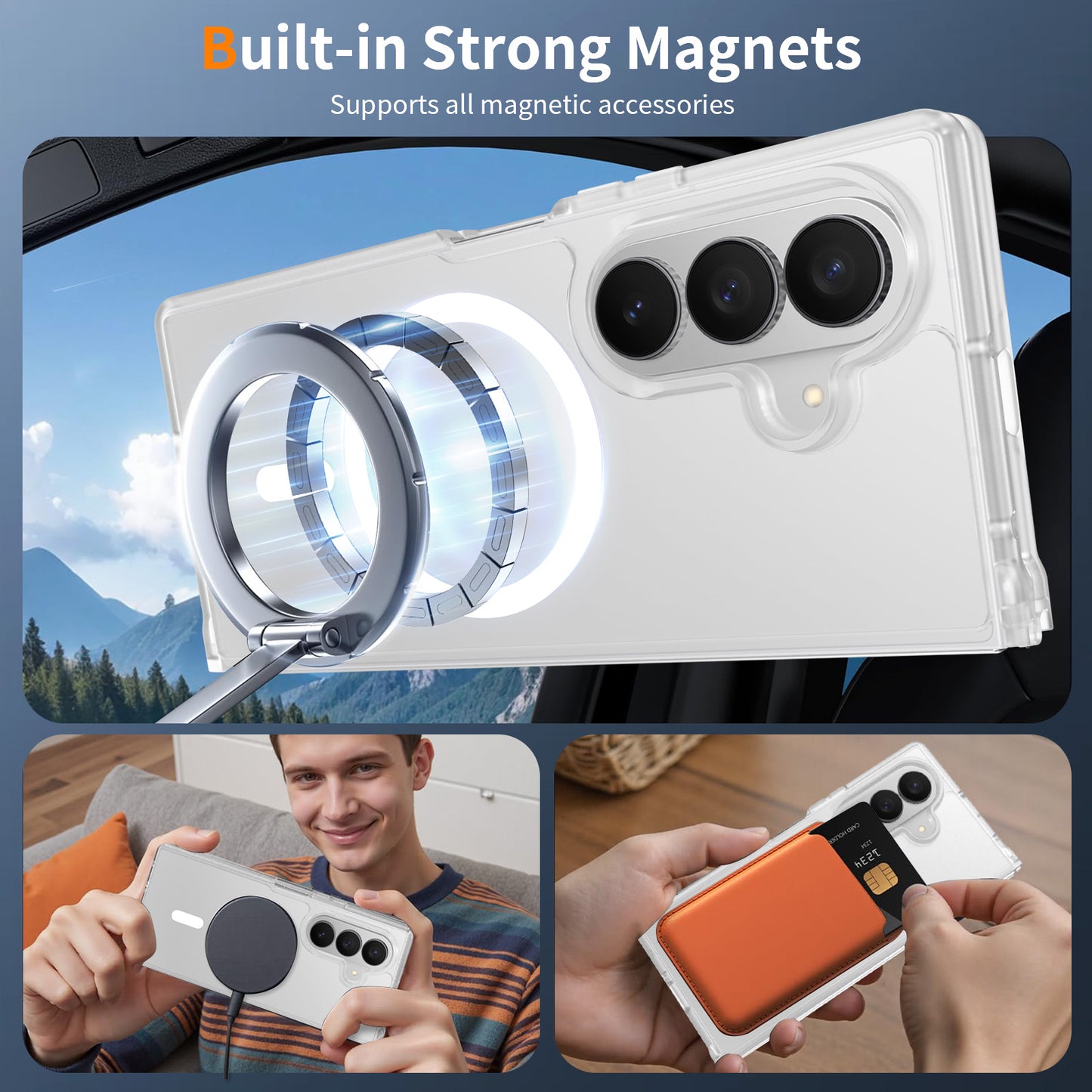 Magsafe Compatible Matte Case for Samsung Galaxy Z Fold 8 Ultra