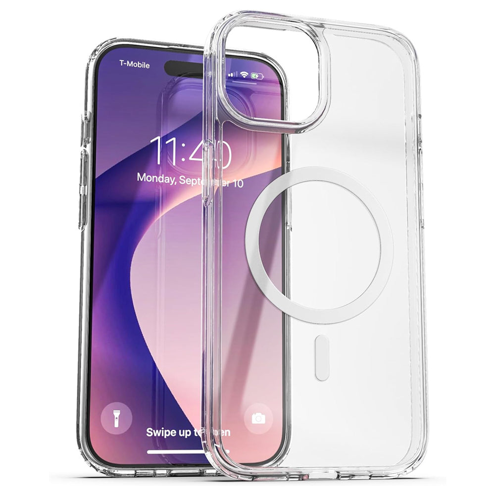 Magsafe Compatible Clear Case For Iphone 15 Screenhug 0749