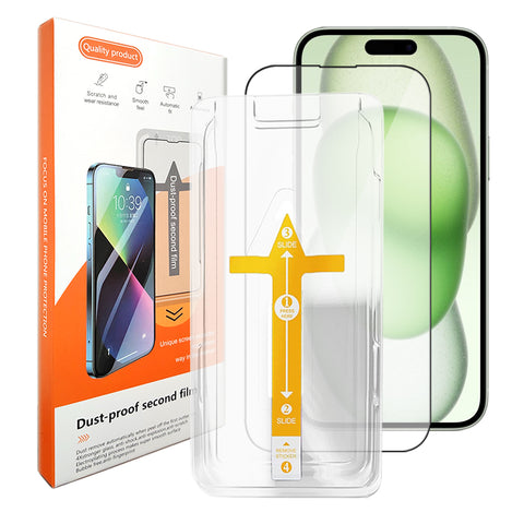 Guided Glass Screen Protector for iPhone 15 Plus