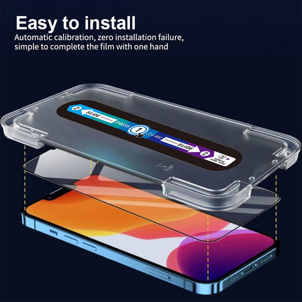 iPhone XR Clear Premium Tempered Glass Screen Protector Alignment Kit by SwiftShield [2-Pack]