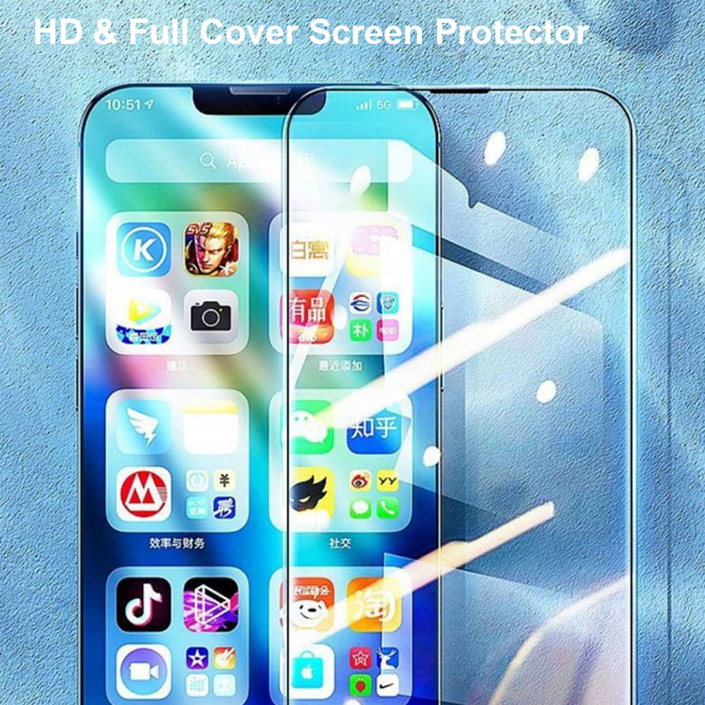 iPhone 15 Pro Clear Premium Tempered Glass Screen Protector Alignment Kit by SwiftShield [2-Pack]