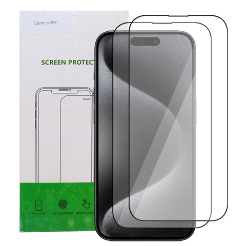 Ceramic Film Screen Protector for iPhone 15 Pro (2 pack)