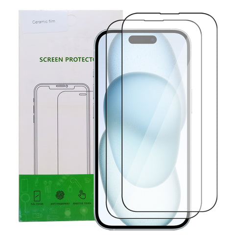 Ceramic Film Screen Protector for iPhone 15 (2 pack)