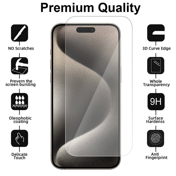 iPhone 15 Pro Max Screen Protector Case friendly Glass