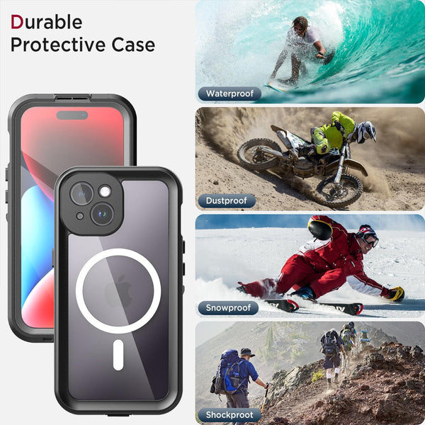 iPhone 15 Waterproof Magsafe case Compatible Cover