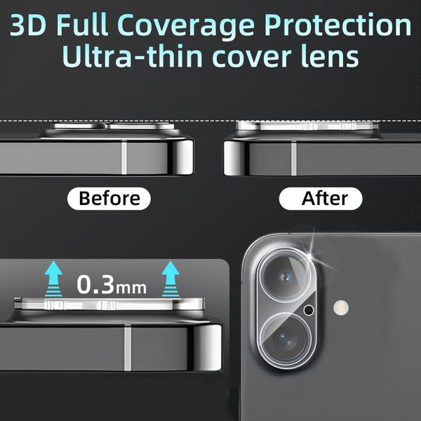 Camera Lens Glass Cover Protector for iPhone 16 (1 pack)