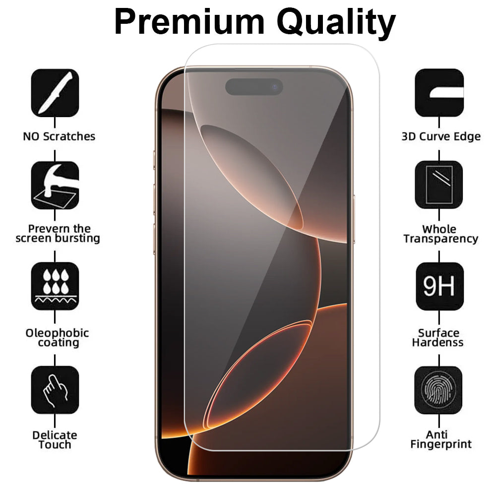 iPhone 16 Pro Tempered Glass Screen Protector