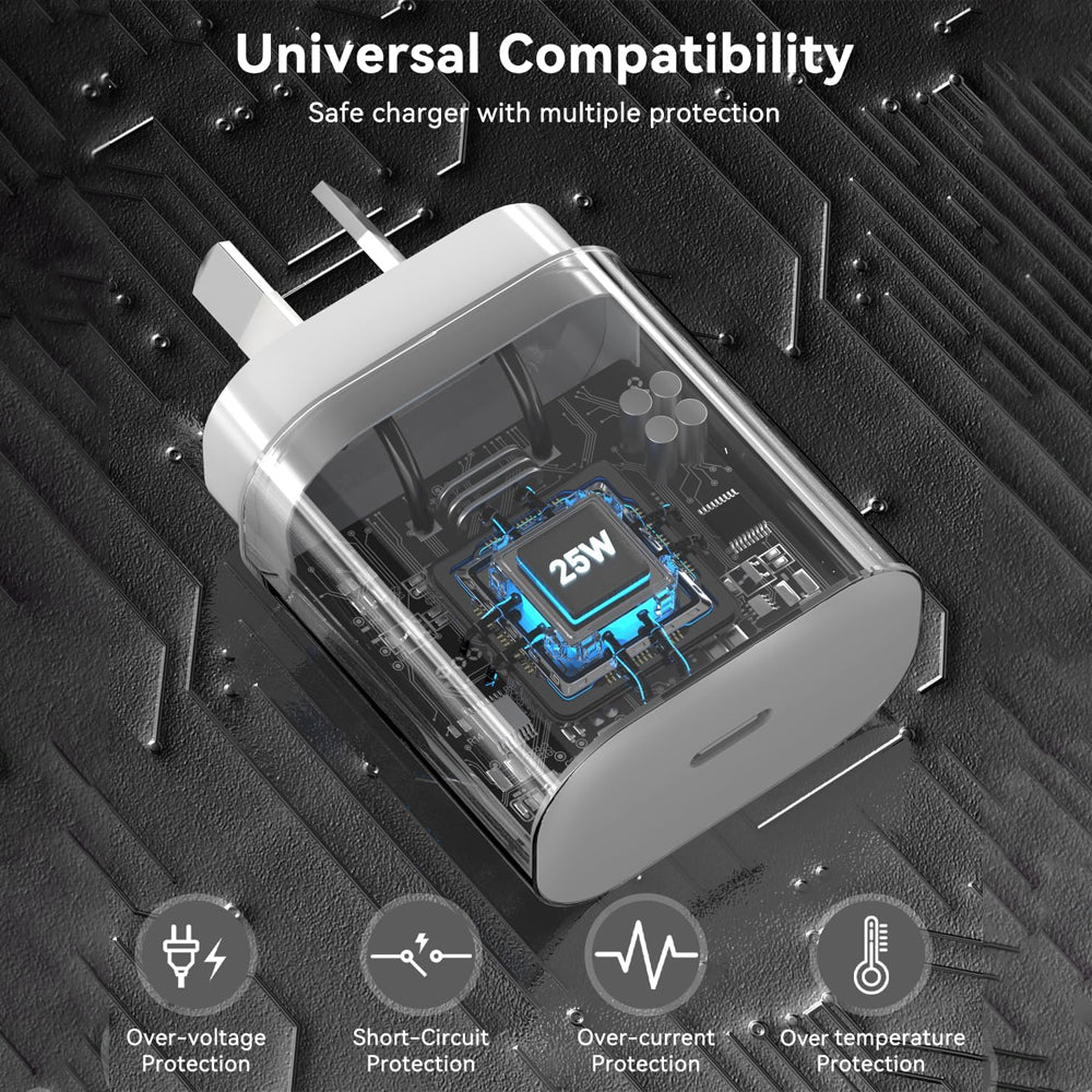 iPhone 14 25W Fast Wall Charger with Lightning cable