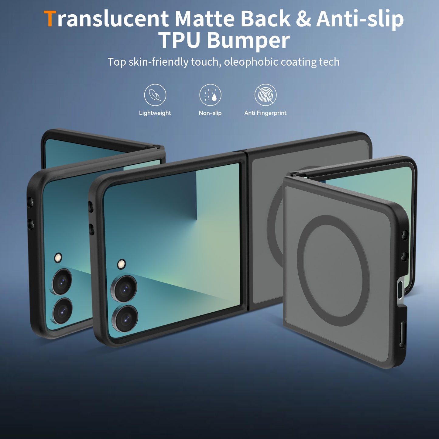 Magsafe Compatible Matte Case for Samsung Galaxy Z Flip 8