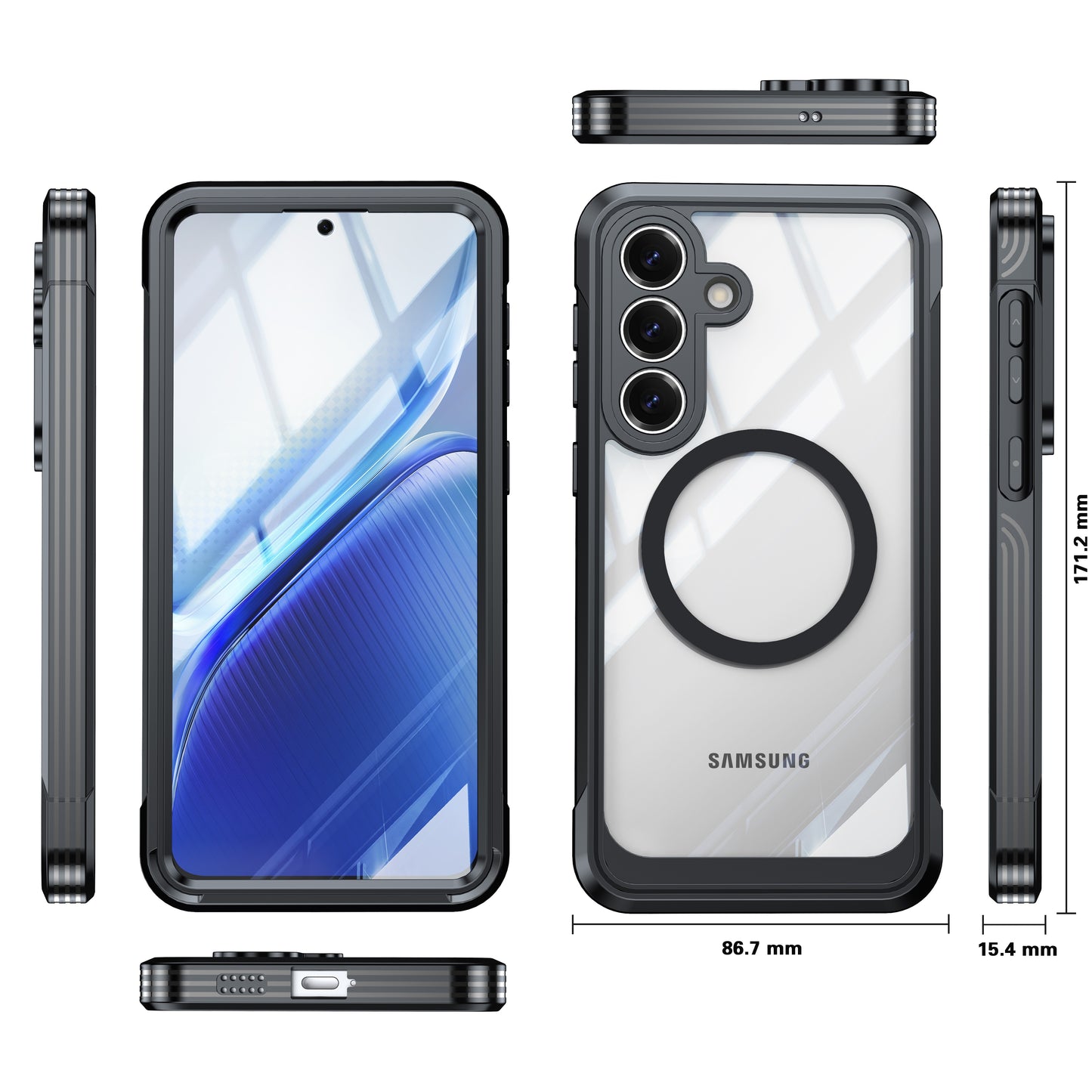 Heavy Duty 360 Protection Case for Samsung Galaxy S26 FE