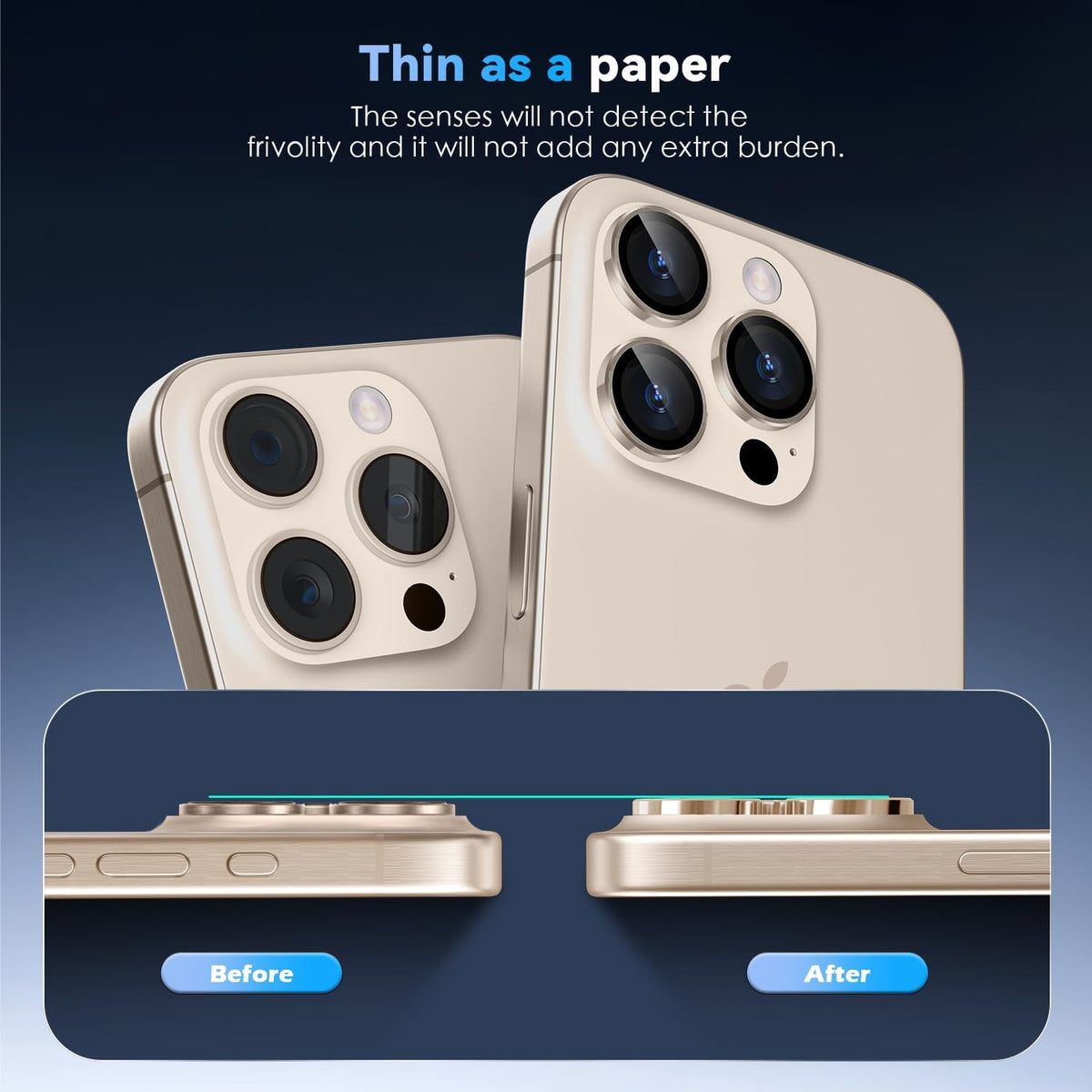 Camera Lens Protector Alloy Frame for iPhone 16 Pro