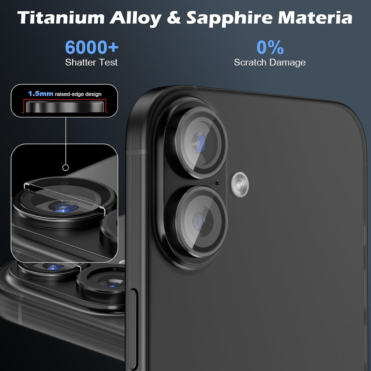 Camera Lens Protector Alloy Frame for iPhone 17