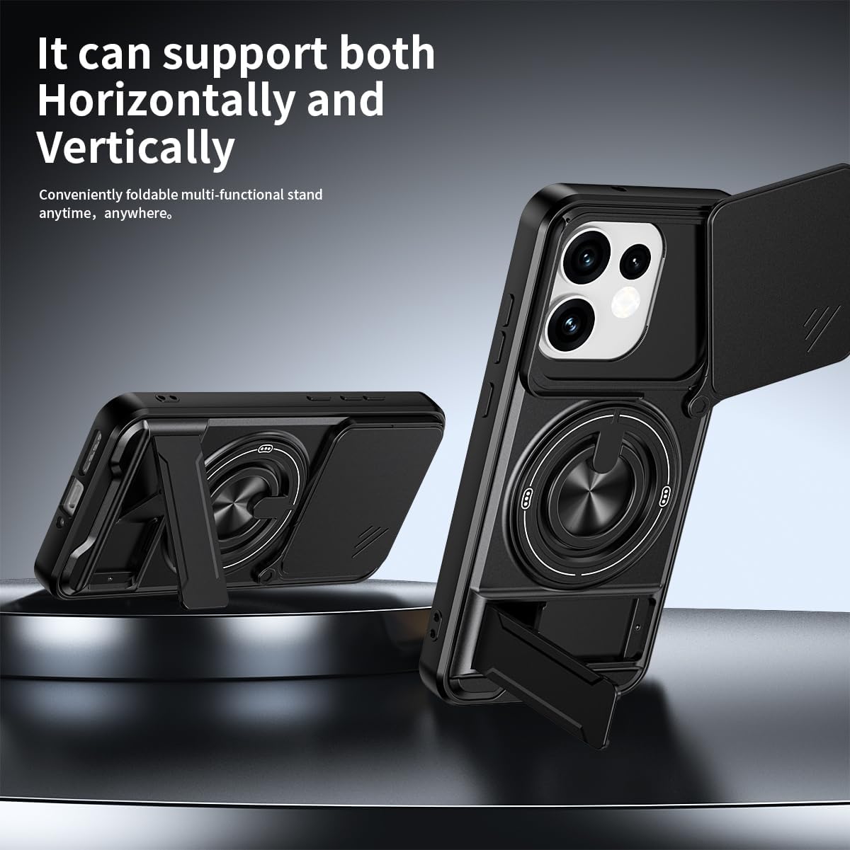 Magsafe Compatible Tough Ring Stand Case for Oppo Reno 16 Pro