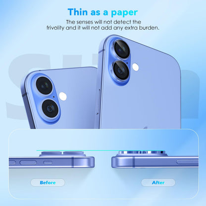 Camera Lens Protector Alloy Frame for iPhone 16 Plus