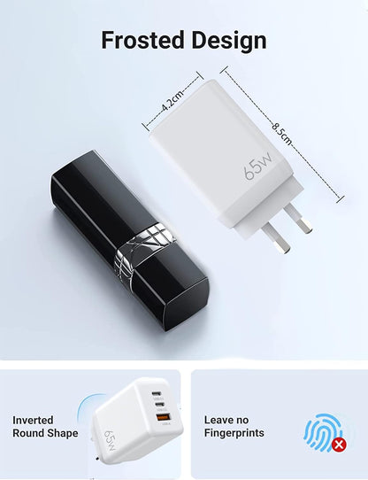 65W Superfast compatible Wall Charger with USB-C Cable