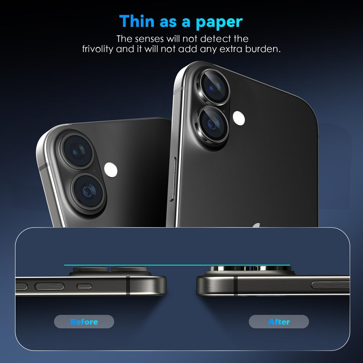 Camera Lens Protector Alloy Frame for iPhone 16 Plus