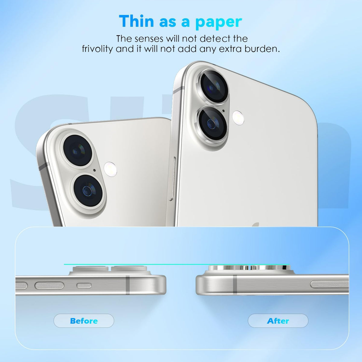Camera Lens Protector Alloy Frame for iPhone 16 Plus
