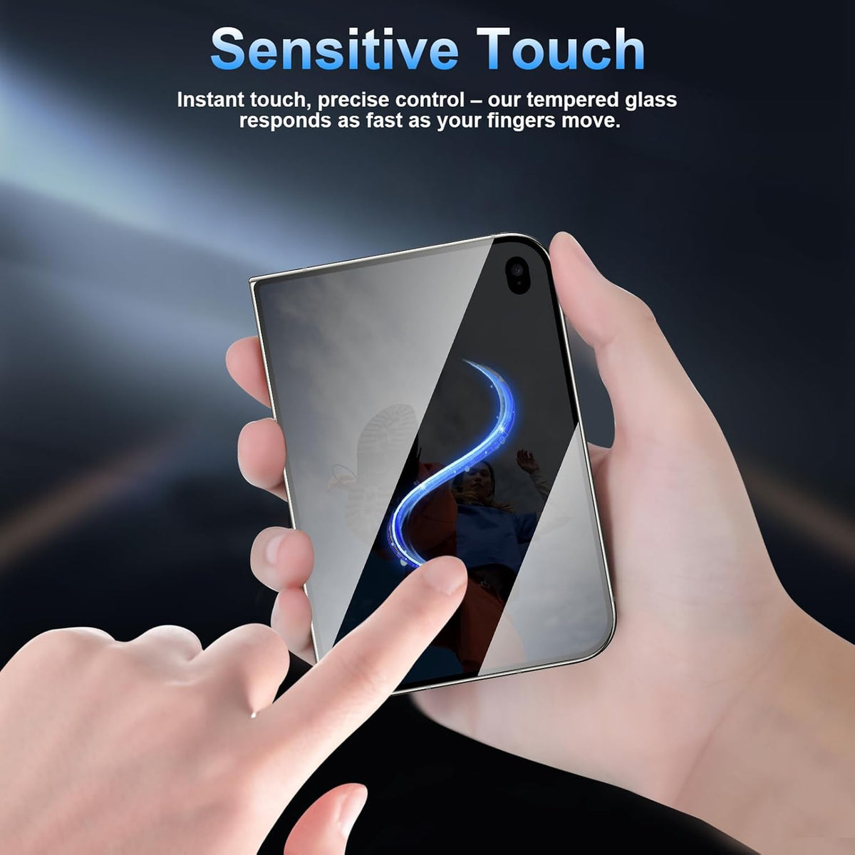Privacy Glass Front Cover Screen Protector for iPhone Duo