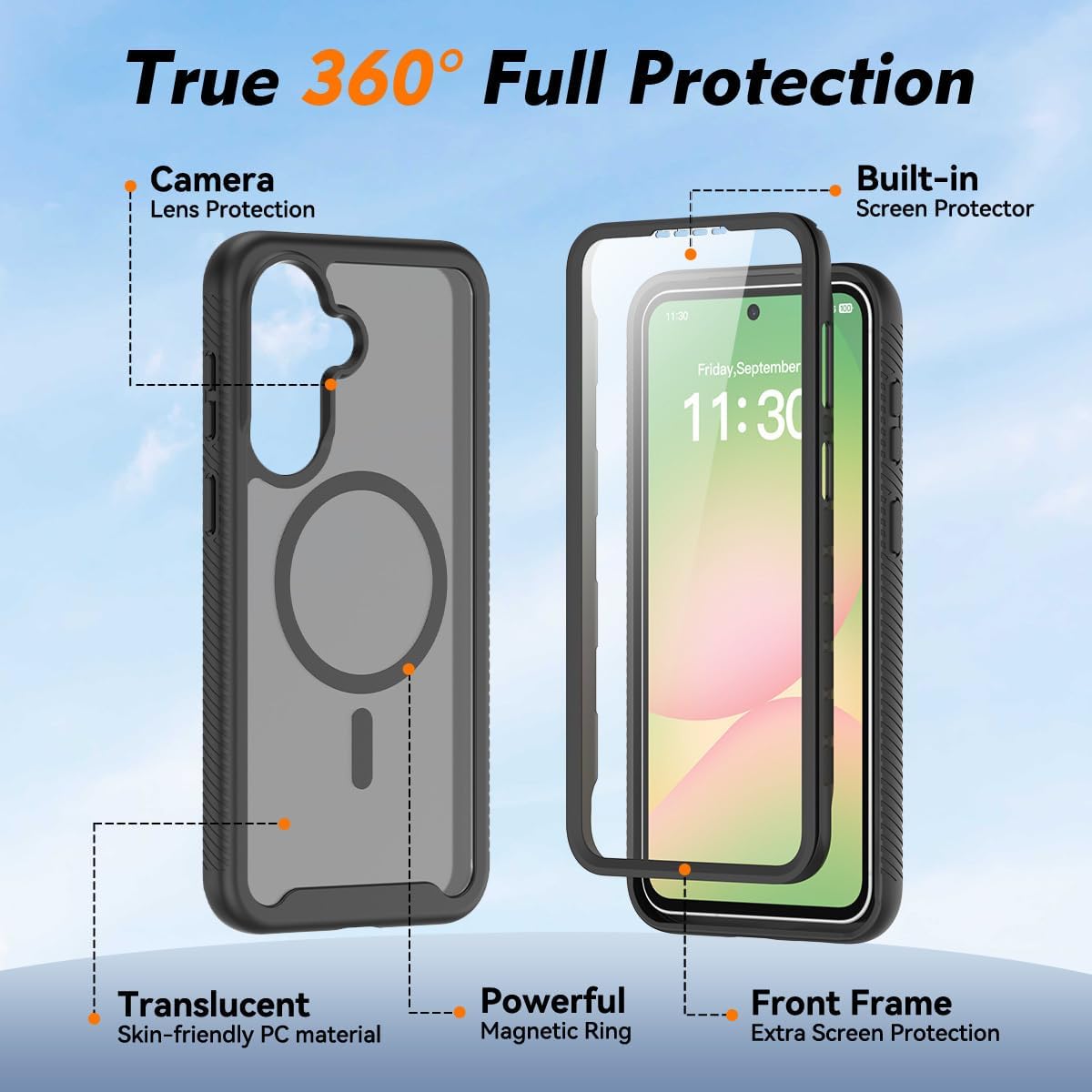 360 Magsafe Compatible Protection Case for Samsung Galaxy A57 5G
