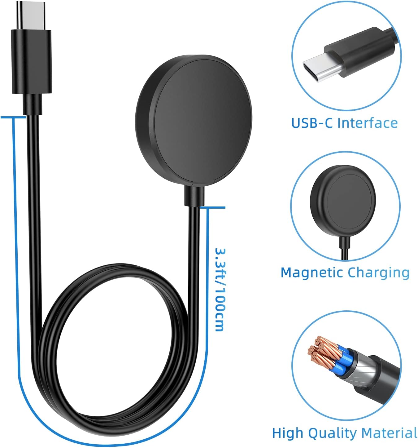 Wireless Charger for Samsung Galaxy Watch (ABS USB-C)