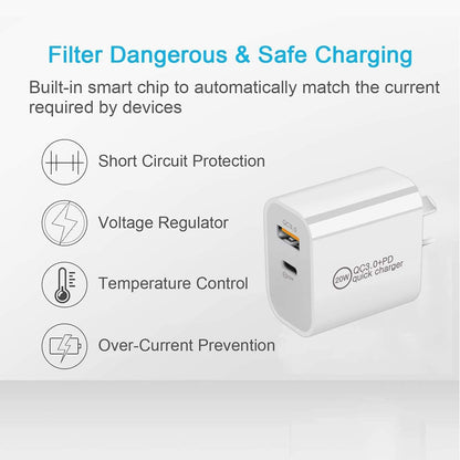 iPhone 13 20W Fast Wall Charger with Lightning cable