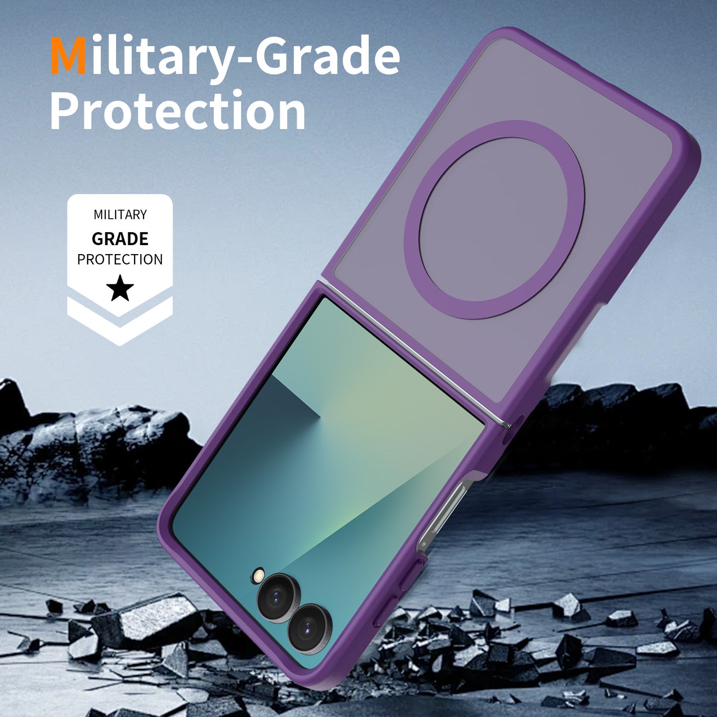 Magsafe Compatible Matte Case for Samsung Galaxy Z Flip 8