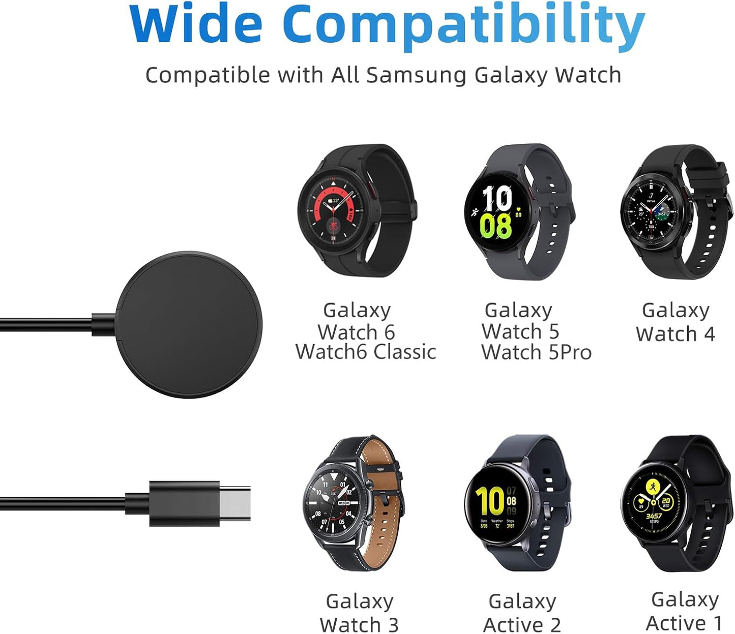 Wireless Charger for Samsung Galaxy Watch (ABS USB-C)