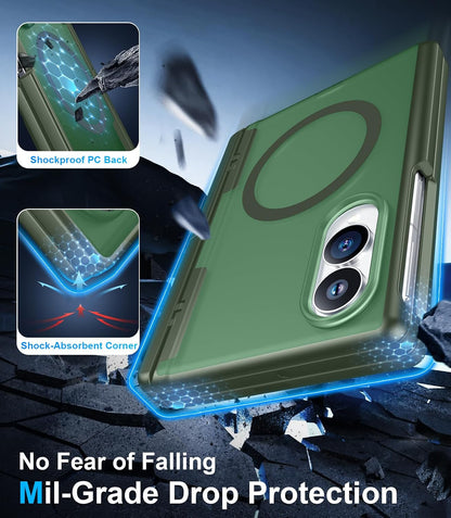 360 Magsafe Compatible Matte Case with Stand for Samsung Galaxy Z Fold 8