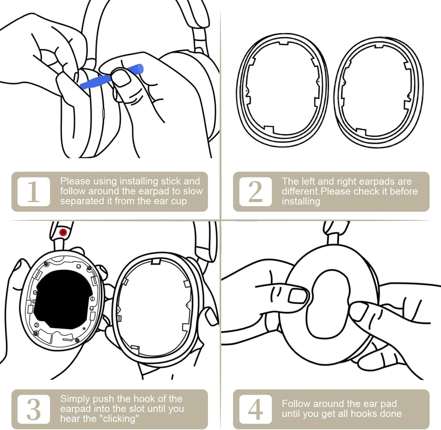 Earphone Pad Replacements for Sony WH-1000XM5