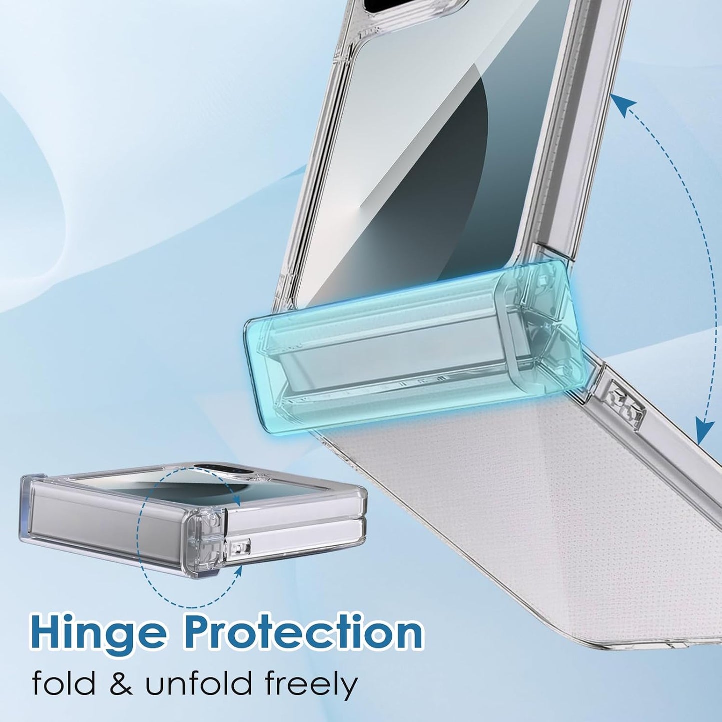 Hinge Protection Case for Samsung Galaxy Z Flip 6 - Clear