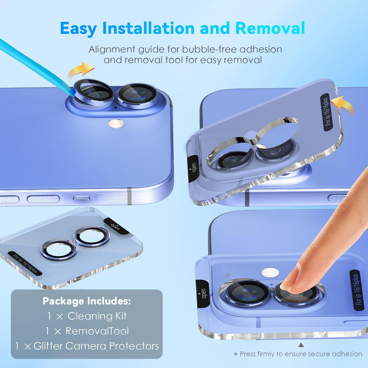 Camera Lens Protector Alloy Frame for iPhone 16 Plus