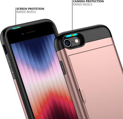 Heavy-Duty Card Holder Cover for iPhone 8