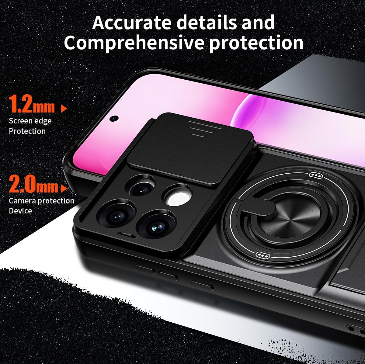 Magsafe Compatible Tough Ring Stand  Case for Oppo Reno 16 F