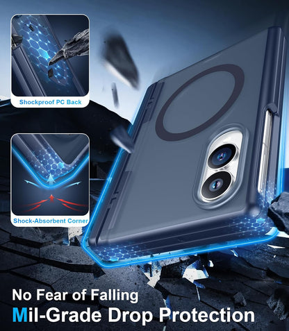 360 Magsafe Compatible Matte Case with Stand for Samsung Galaxy Z Fold 8