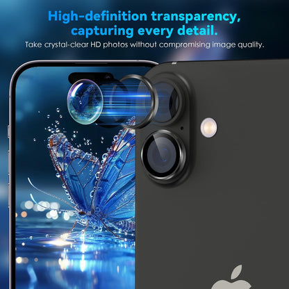 Camera Lens Protector Alloy Frame for iPhone 16 Plus