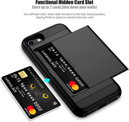 Heavy-Duty Card Holder Cover for iPhone 8